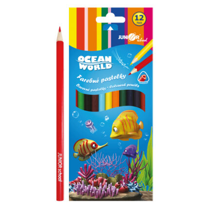 Pastelky Ocean World trojhranné 12 ks