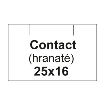 Etikety cen. CONTACT 25x16 hranaté - 1125 etikiet/kotúčik