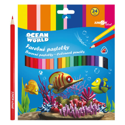 Pastelky Ocean World trojhranné 24 ks