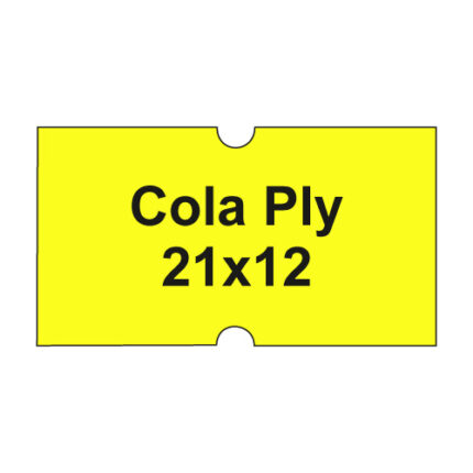 Etikety cen. COLA PLY 21x12 hranaté - 1250 etikiet/kotúčik